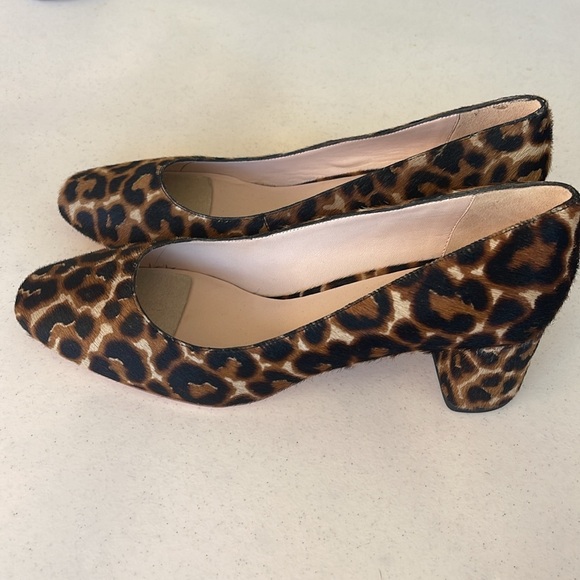Loeffler Randall Jane Leopard Calf Hair Mid Heel Pump 11 - Picture 2 of 5